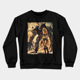 Fallout Girl with Monster Wasteland Crewneck Sweatshirt